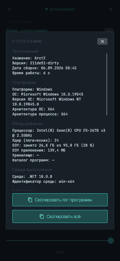 Диагностический отчёт «О программе»